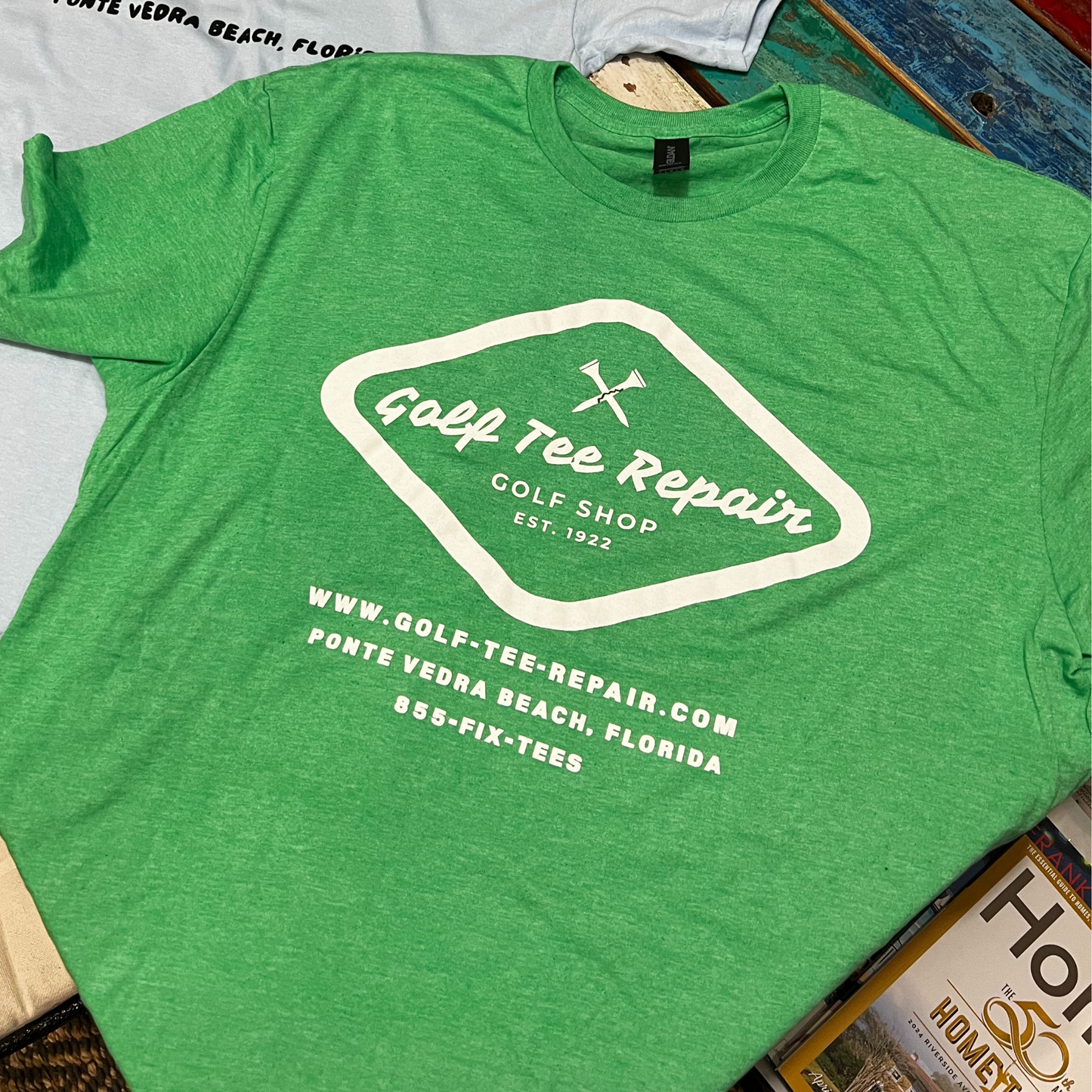 T-shirt, Golf Tee Repair Logo, Green
