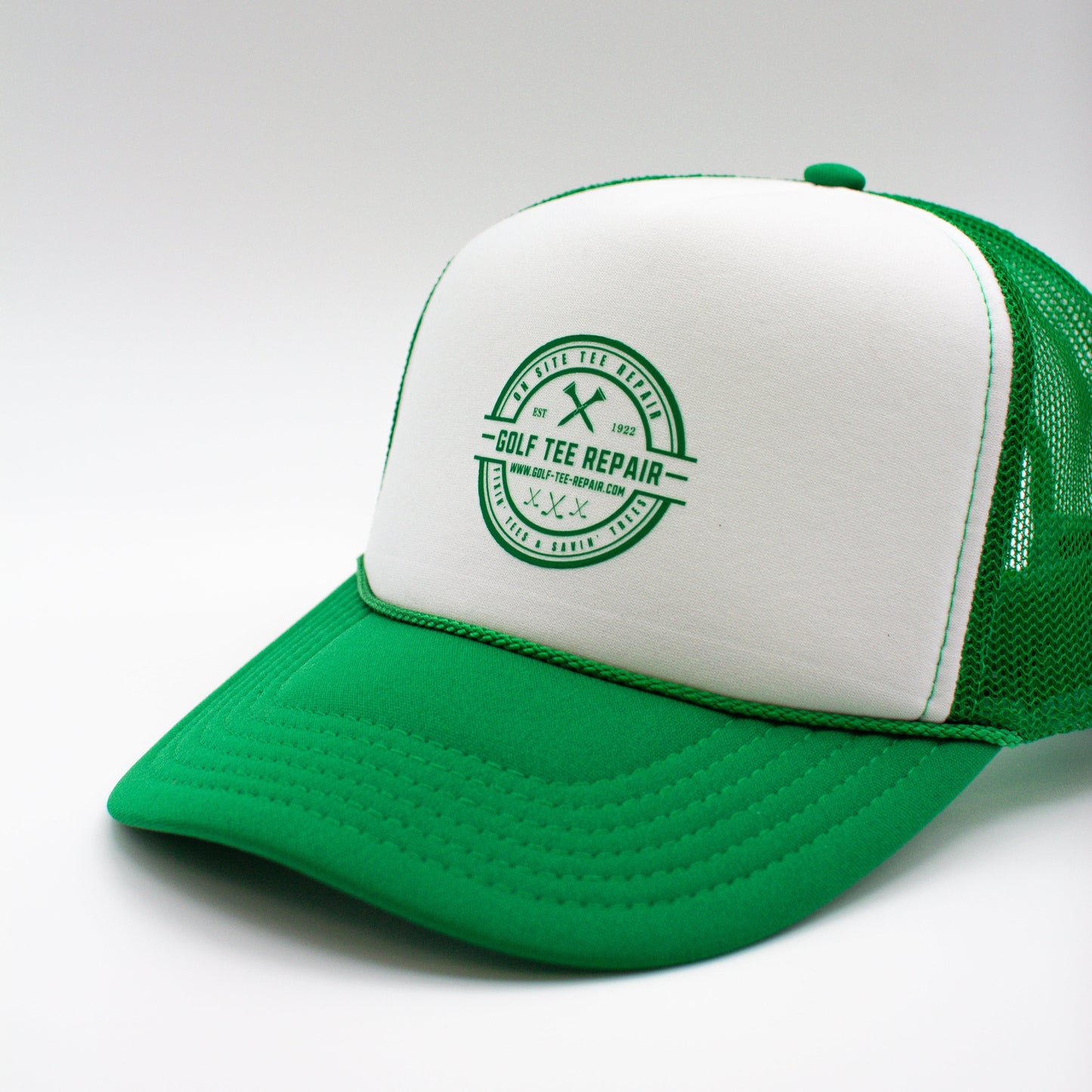 Trucker Hat, On Site Tee Repair Logo, Green