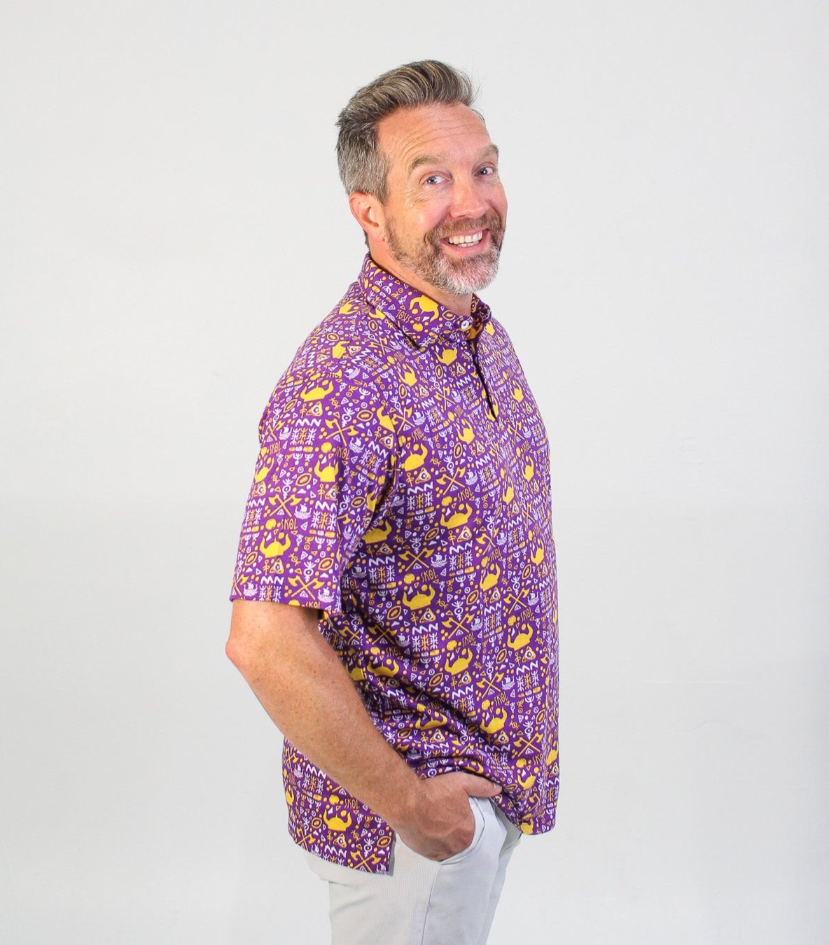 Skol Pro Printed Polo, Purple