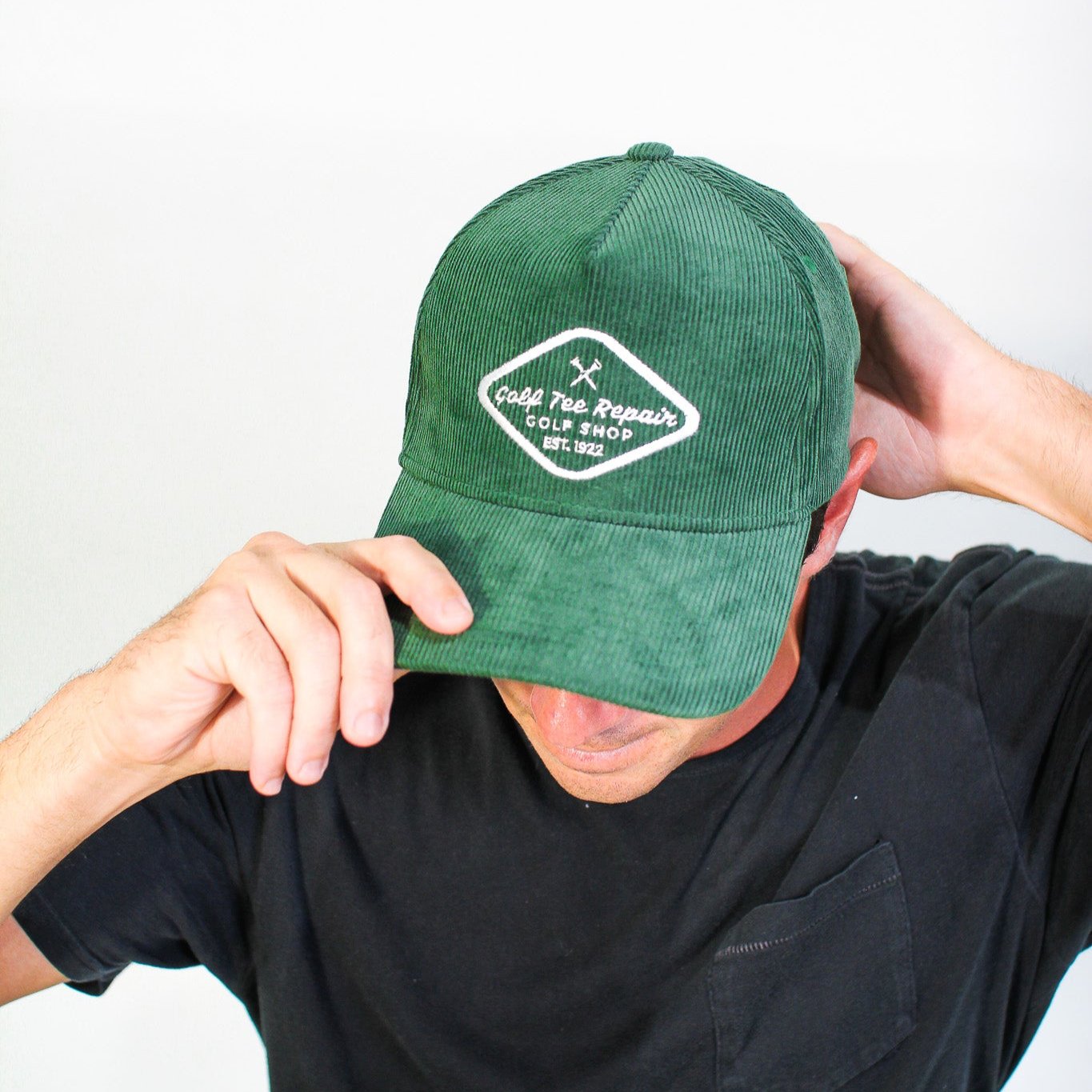 Logo Hat, Golf Tee Repair, Corduroy