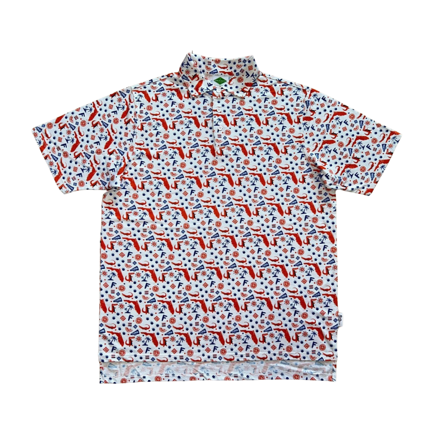 Hogtown Collegiate Printed Polo, White