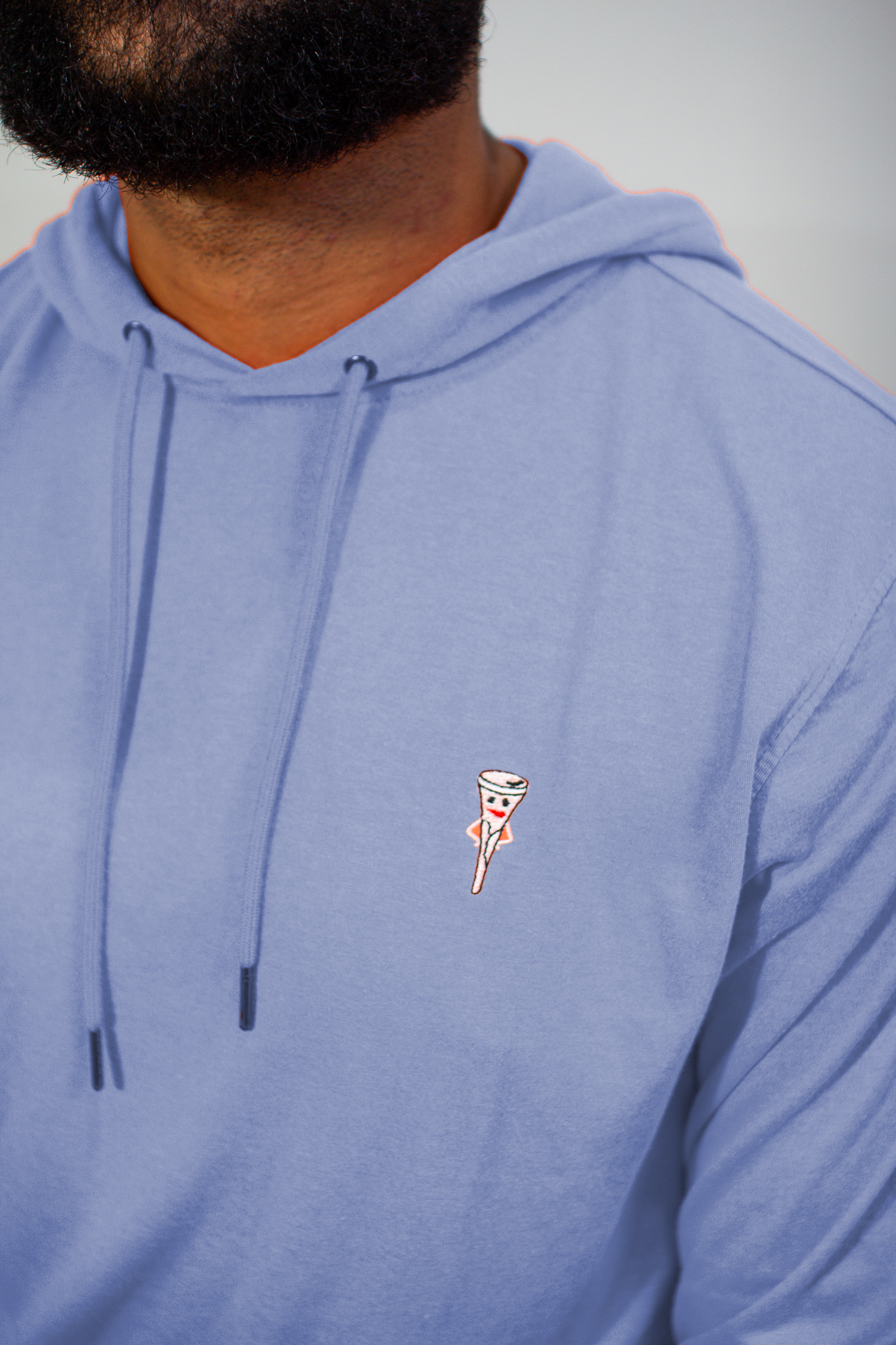 Classic Long Sleeve Solid Sport Hoodie, Carolina Blue