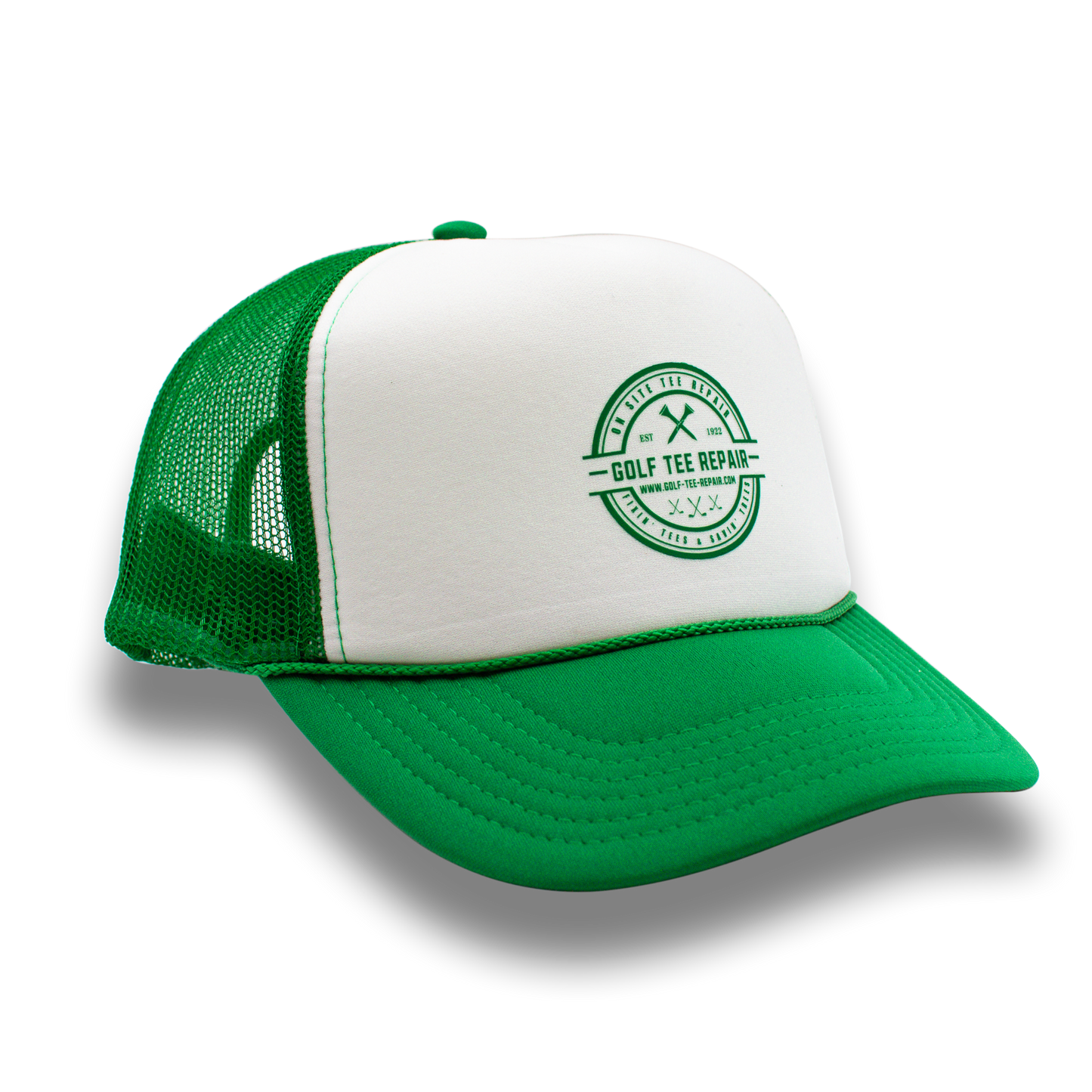 Trucker Hat, On Site Tee Repair Logo, Green