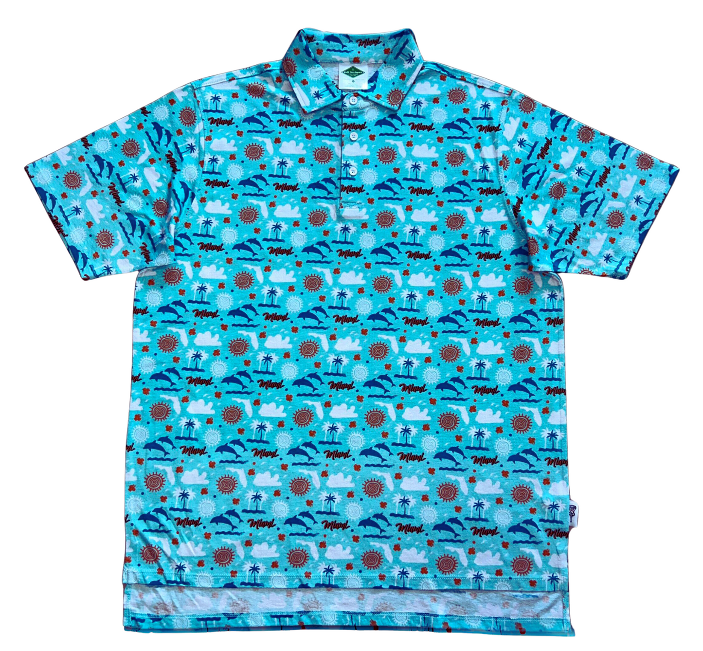 The Vice Pro Printed Polo, Teal