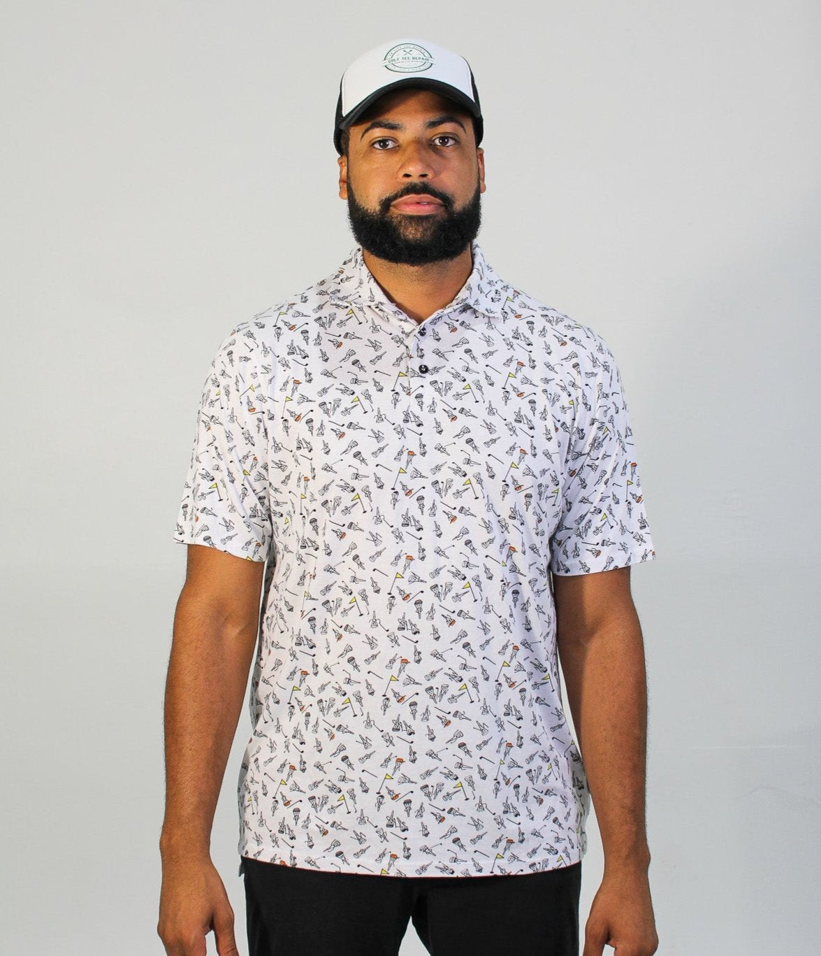 Tee Party Printed Polo, White