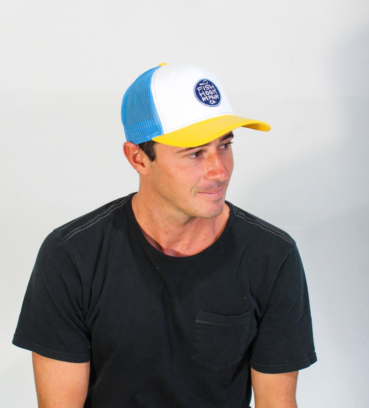 Logo Trucker Hat, Fish Hook Repair