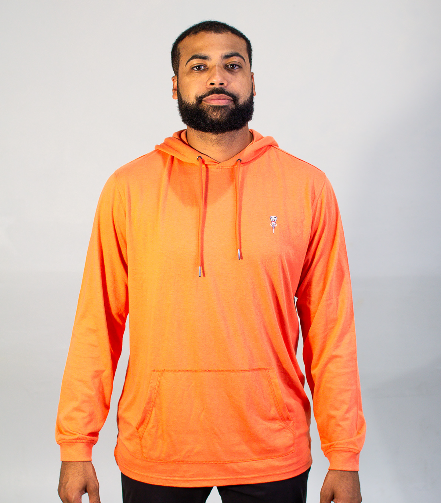 Classic Long Sleeve Solid Sport Hoodie, Coral