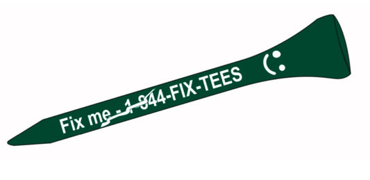 White & Green Golf Tee 'Fix Me' Green