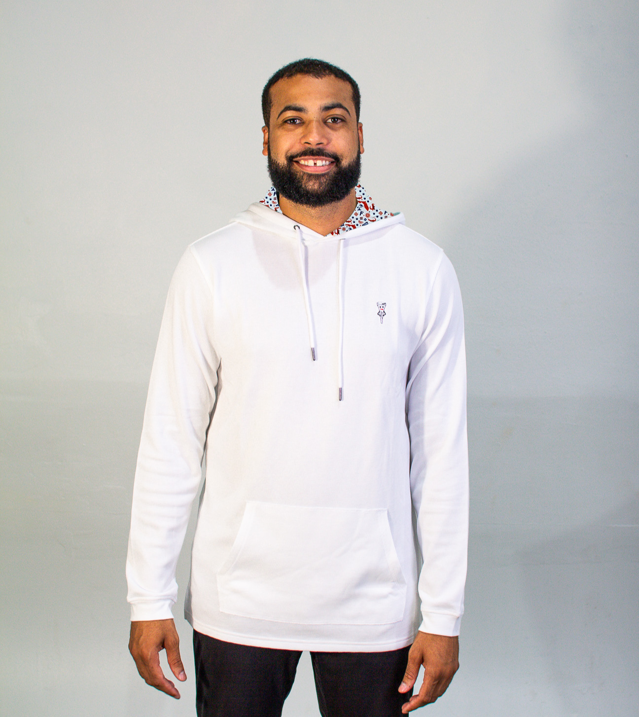 Hogtown Collegiate Waffled Hoodie, White